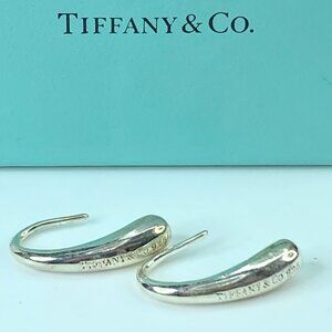Tiffany & Co. Sterling Silver Elsa Peretti TearDrop Earrings 1.0" 7.4g JR810